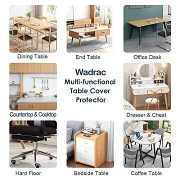 Wadrac Long Clear Table Pad 16x96 Inch – Durable & Stylish