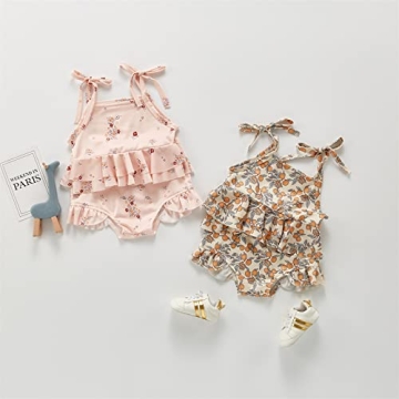 Infant Baby Girl Ruffle Floral Bikini for Summer Fun