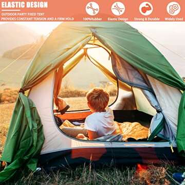 24" Heavy Duty Bungee Cords, 4 Pack for Outdoor Use