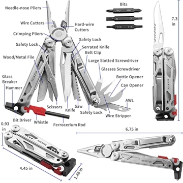 ROCKTOL 22-in-1 Multitool - Perfect for Camping & Survival