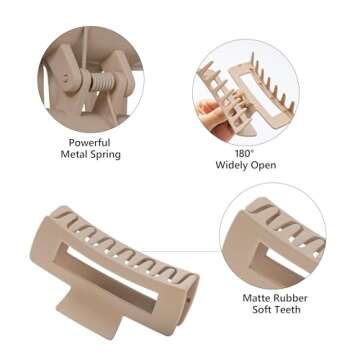 8PCS Hair Clips for Women, Flower Claw Clips for Thick Hair, Non-Slip Hair Accessories with Multi-Styles, Colorful Hair Claw Clips and Variety Pack, Ideal for Girls