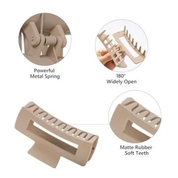 8PCS Hair Clips for Women, Flower Claw Clips for Thick Hair, Non-Slip Hair Accessories with Multi-Styles, Colorful Hair Claw Clips and Variety Pack, Ideal for Girls