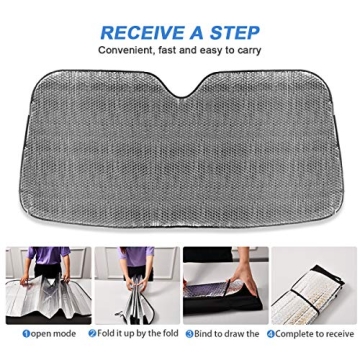 WELLDAY Sunshade for Windshield Keeps Your Car Cool