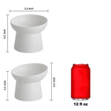 KITCHENLESTAR Ceramic Raised Cat Bowls - Elevated Feeding Set