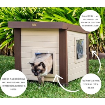Albany EcoFLEX Outdoor Cat House for Feral Cats