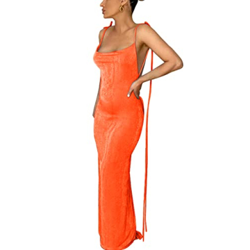 Women’s Sexy Spaghetti Strap Backless Cami Dress Bodycon Summer Party Cocktail Formal Halter Sundr...