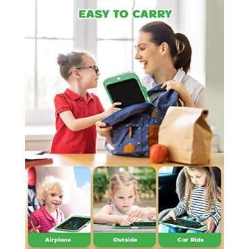 bravokids 10inch LCD Writing Tablet for Kids, Colorful Toddlers Toys Drawing Board, Educational GirlsToys, Unicorn Doodle Board Toys for 2 3 4 5 6 7 8 Year Old, Boys Birthday Christmas Gifts