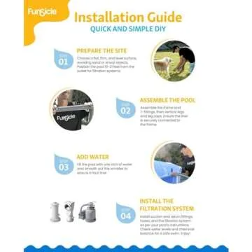 Funsicle 24'x12'x52" Oasis Designer Rectangular Frame Outdoor Above Ground Swimming Pool Set w/Accessories & Maintenance Kit, Brown Triple Basketweave