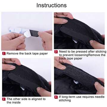 FASHIONROAD 30Pcs Hat Size Reducer, Hat Size Tape Foam Reducing Tape for Hats Caps Sweatband (Black and White)