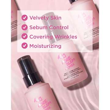 TOUCH IN SOL No Pore Blem Primer, 1.01 fl.oz(30ml) - Face Makeup Primer, Big Pores Perfect Cover, Skin Flawless and Glowing, Instantly Smoothes Lines, Long Lasting Makeup's Staying