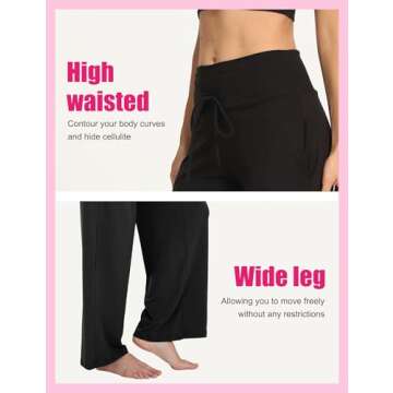 Showitty 3 Pack Wide Leg Yoga Pants for Women