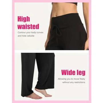 Showitty 3 Pack Wide Leg Yoga Pants for Women