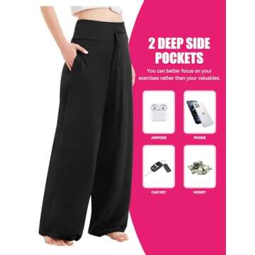 Showitty 3 Pack Wide Leg Yoga Pants for Women
