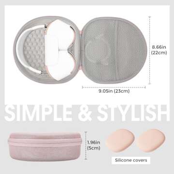 ProCase Hard Case for AirPods Max, Travel Carrying Headphone Case with Silicone Earpad Cover & Mesh Pocket, AirPods Max Protective Portable Storage Bag -Pink