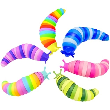 Kabvry Slug Fidget Toys - Colorful Sensory Toy for Stress Relief and Fun