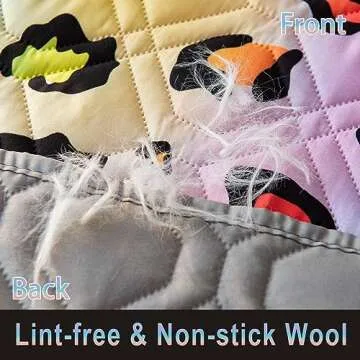 Topthumbs Waterproof Dog Bed Cover 52x82inch Reversible Pad Reusable Camping Mat for Kids/Pet/Dog/Cat Washable Geometric Embroidery Blanket Patchwork Rainbow Leopard Printed+Gray