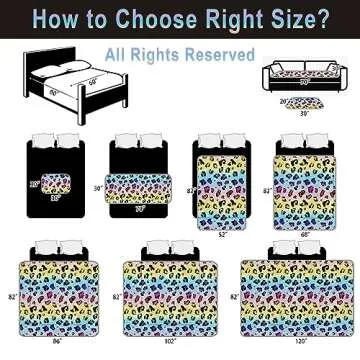 Topthumbs Waterproof Dog Bed Cover 52x82inch Reversible Pad Reusable Camping Mat for Kids/Pet/Dog/Cat Washable Geometric Embroidery Blanket Patchwork Rainbow Leopard Printed+Gray