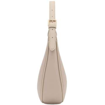 Elegant Crescent Shoulder Bag Underarm Purse (Sand)