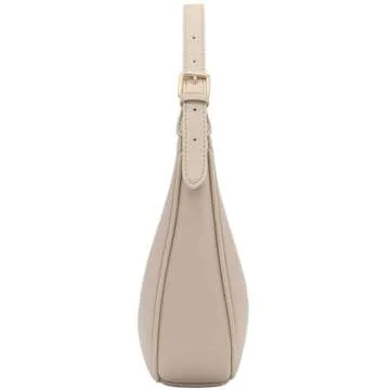 Elegant Crescent Shoulder Bag Underarm Purse (Sand)