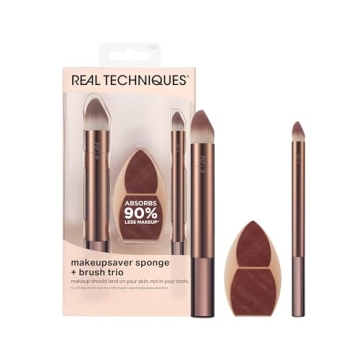 Real Techniques Makeupsaver Sponge Brush Trio Flawless Application