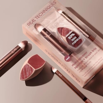 Real Techniques Makeupsaver Sponge Brush Trio Flawless Application