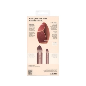 Real Techniques Makeupsaver Sponge Brush Trio Flawless Application