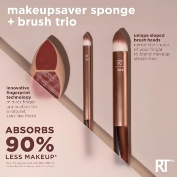 Real Techniques Makeupsaver Sponge Brush Trio Flawless Application