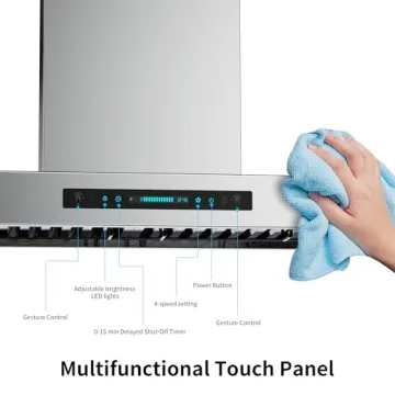 IKTCH 30" Range Hood with 900 CFM & Touch Control