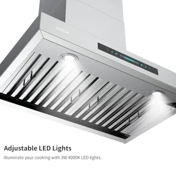 IKTCH 30" Range Hood with 900 CFM & Touch Control