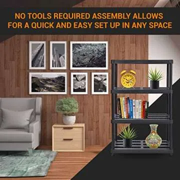 Heavy-Duty Juggernaut Plastic Shelving for Home Use
