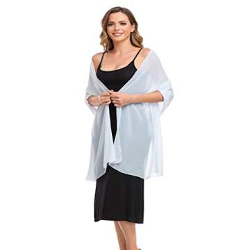 Pukguro Elegant Chiffon Shawl Wraps for Women