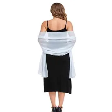 Pukguro Elegant Chiffon Shawl Wraps for Women