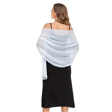 Pukguro Elegant Chiffon Shawl Wraps for Women