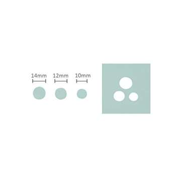 Bira Craft 10mm, 12mm, 14mm, 3 Circles Lever Action Craft Punch, Confetti Punch, for Paper Crafting ...