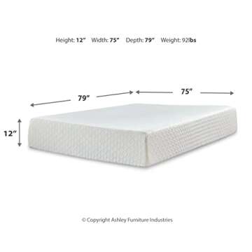 Signature Design by Ashley King Size Chime 12 Inch Medium Firm Memory Foam Mattress
