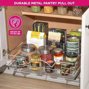 Effortless Heavy-Duty Pull Out Cabinet Organizer