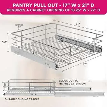 Effortless Heavy-Duty Pull Out Cabinet Organizer