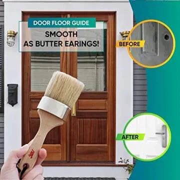 Chalk Paint Brush Set for Furniture – 5PC Natural Bristle, 3 Small and 2 Large Wax Brushes (2.5"), Perfect for Painting, Stenciling, and Waxing, Compatible with Chalk Paint and Furniture Wax