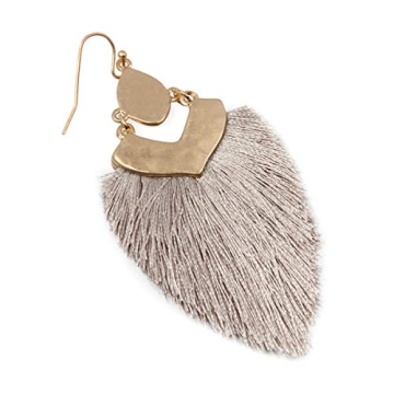 Bohemian Silky Thread Fringe Tassel Earrings - Lightweight Dangles