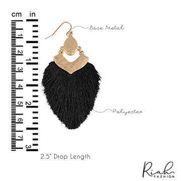 Bohemian Silky Thread Fringe Tassel Earrings - Lightweight Dangles