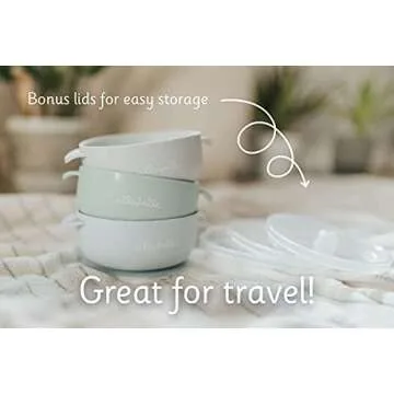 Ullabelle Toddler Plates & Bowls Set - BPA Free Silicone