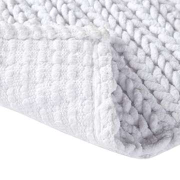 Madison Park Lasso Chenille Bath Rug: Non-Slip & Absorbent