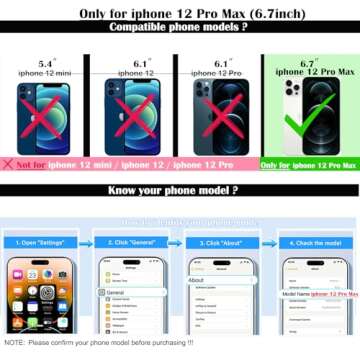 Rxuiael Magnetic Case for iPhone 12 Pro Max Case for Women Girls [Compatible with MagSafe] Soft Luxu...