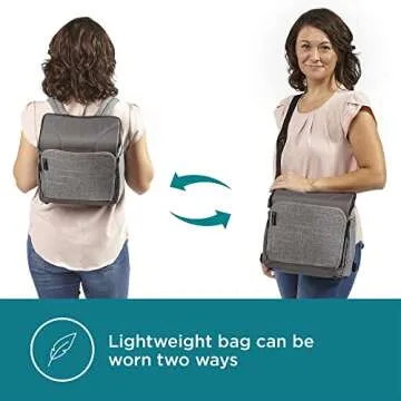 Contours Explore 2-in-1 Booster Seat & Diaper Bag - Gray