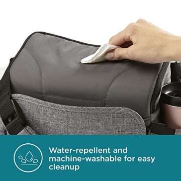 Contours Explore 2-in-1 Booster Seat & Diaper Bag - Gray