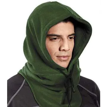 Super Z Outlet Heavyweight Fleece Cold Weather Face Neck Mask in Green