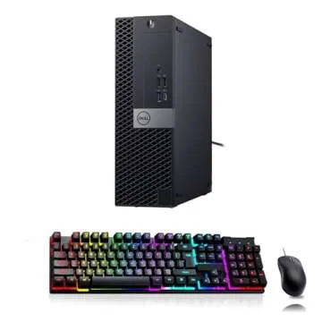 Dell Optiplex 7050 SFF PC Desktop Computer PC Setup, 24" FHD Monitor, RGB Speaker, Intel Core i5-6500 3.2GHz Up to 3.6GHz, 16GB RAM, 512GB SSD, RGB Keyboard, Mouse, DP Cable, Win 10 Pro(Renewed)