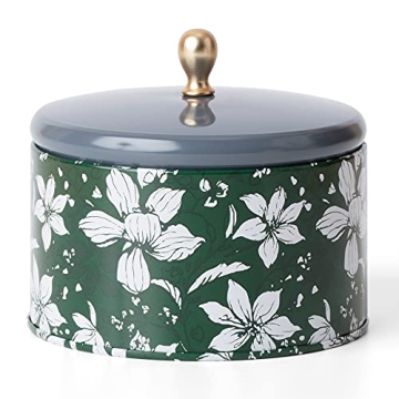 LA JOLIE MUSE Cedarwood Fragrance Scented Candle in Floral Tin for Holiday Gifting