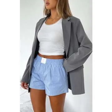 Yoawdats Women's Striped Lounge Shorts for Summer Comfort