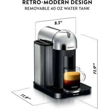 Nespresso Vertuo Machine by Breville in Chrome